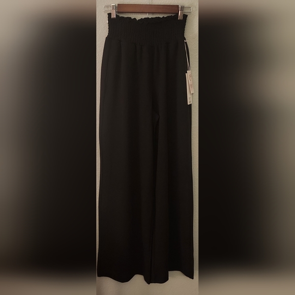 BBJ Black High Rise Wide Leg Soft Knit Crepe with 4-Way Stretch Size S - Picture 2 of 9
